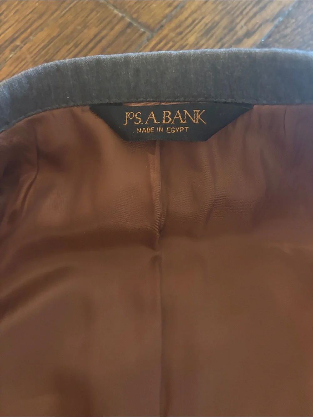 Jos. A. Bank Gray Two-Button Sport Coat with Orange Lining
